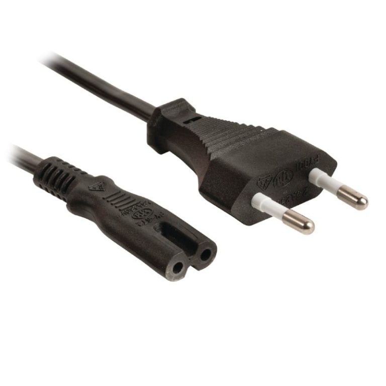 Euro netsnoer C7 stroomkabel 1,5m zwart - 226610