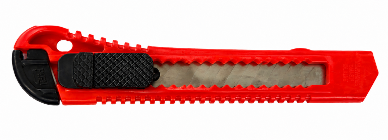 Afbreekmes 18mm rood - 213302