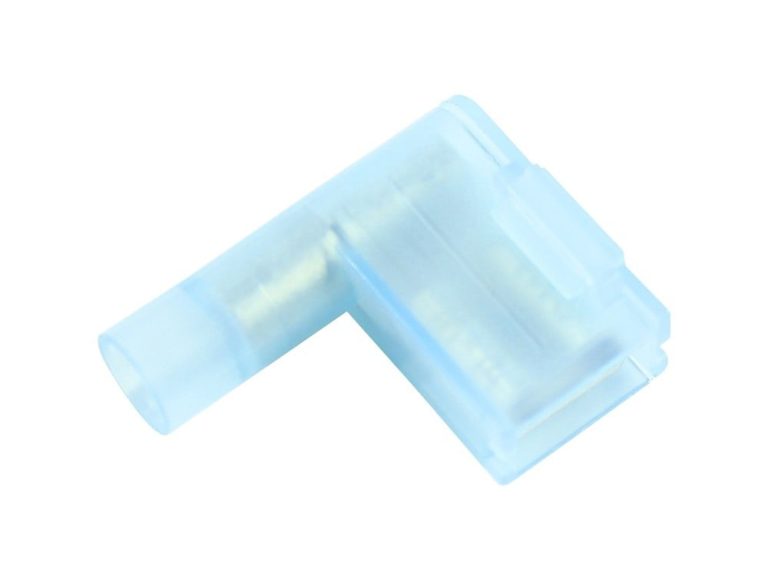 Kabelschoen vlakstekerhuls haaks 1.5-2.5mm² blauw 100 stuks- 440011